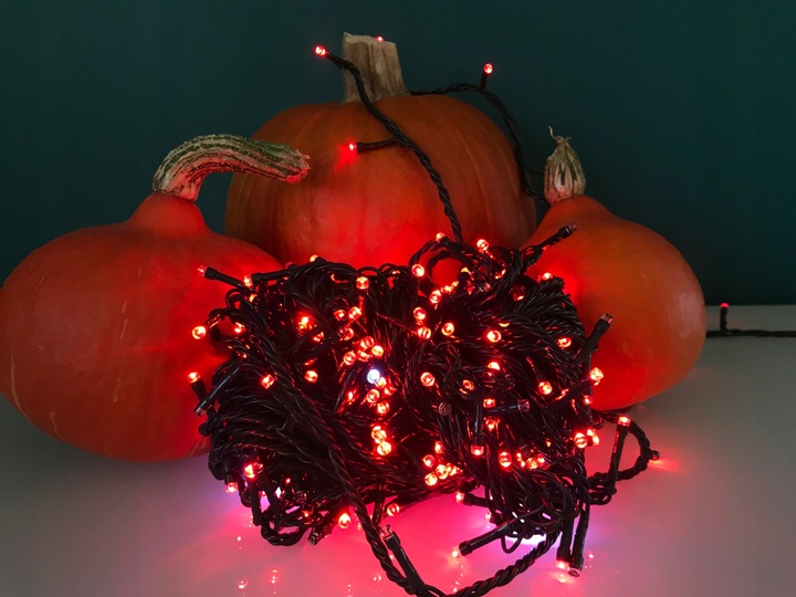 Lampki Świąteczne LED 1000 Czerwone Flash 72m IP44 Wodoodporne Zewnętrzne