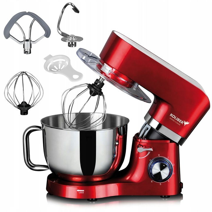 ROBOT KUCHENNY PLANETARNY MIKSER KOLIBER 3200W 6.2L 7w1 WIELOFUNKCYJNY PROF