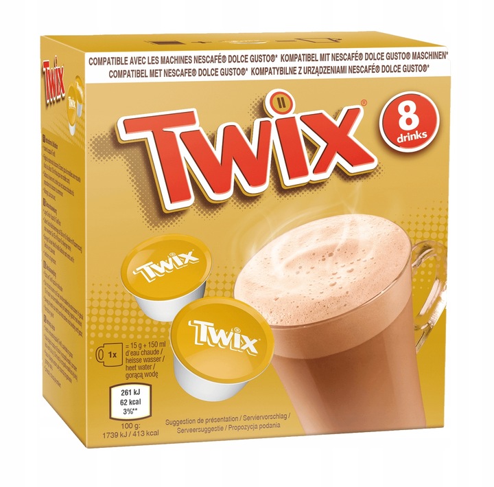Kapsułki MARS, TWIX, MALTESERS do Dolce Gusto 3 x 8 szt.
