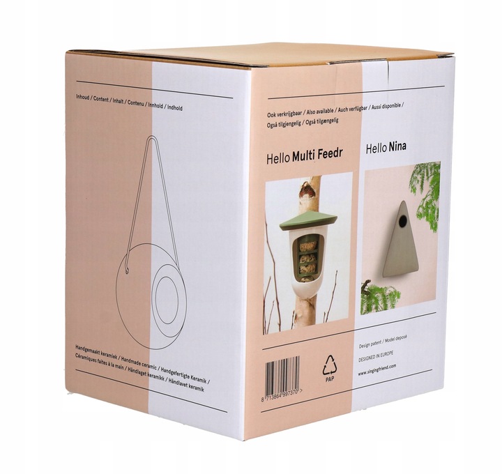 NOWOCZESNY KARMNIK DLA PTAKÓW ZIMUJĄCYCH LISA + POKARM KARMA ZIARNO 1KG