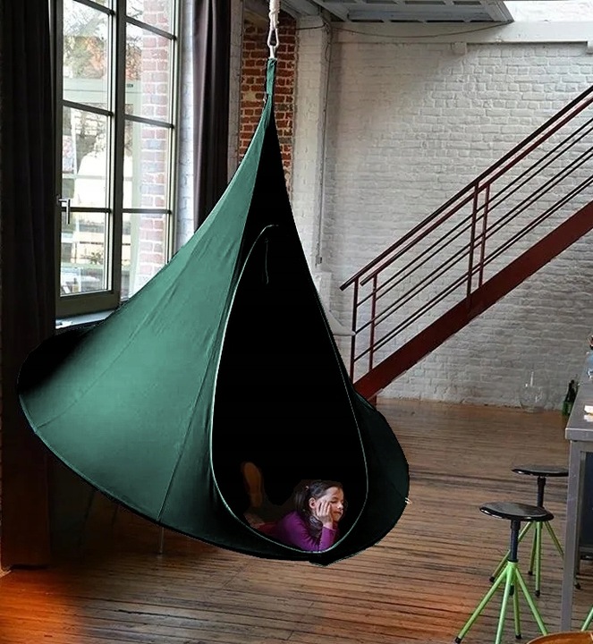 KOKON WISZĄCY NAMIOT HAMAK HUŚTAWKA GNIAZDO DO OGRODU POKOJU 100x110 INNY