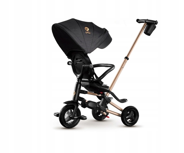 ROWEREK TRÓJKOŁOWY WIELOFUNKCYJNY QPLAY NOVA+ RUBBER GOLDEN MILLY MALLY
