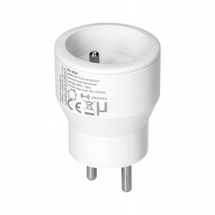 Gniazdo Pojedyncze Bezprzewodowe MINI sterowane zdalnie Pilotem 3szt. 230V
