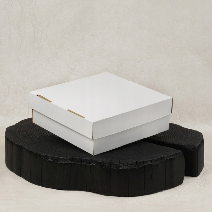 Pudełko karton na muffiny pączki 30x30x10 cm białe opakowanie BARDZO MOCNE