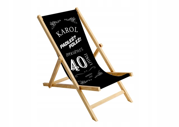 Leżak z nadrukiem personalizowany prezent urodzinowy urodziny 30 40 LP128