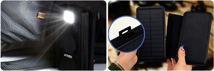 PANCERNY POJEMNY DUŻY POWERBANK SOLARNY 16000 mAh