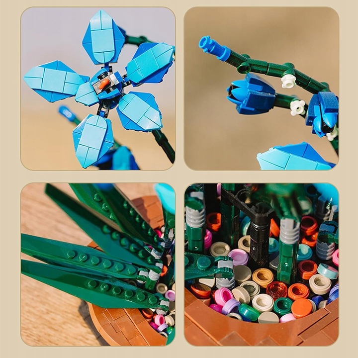 KLOCKI KONSTRUKCYJNE ORCHIDEA BUKIET KWIATÓW DO UŁOŻENIA 1097 ELEMENTÓW