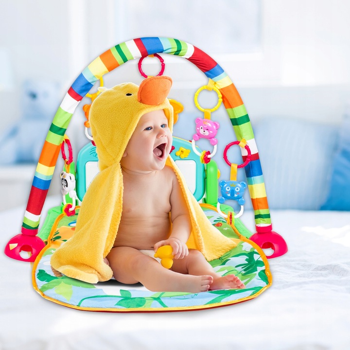 MATA EDUKACYJNA INTERAKTYWNA PIANINKO GRZECHOTKI GRYZAK LUSTERKO DLA DZIECI