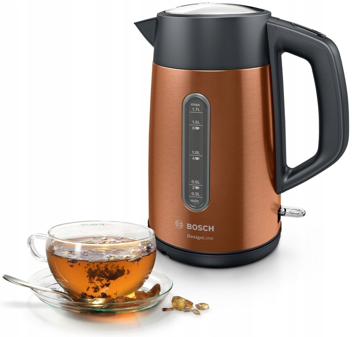 Czajnik elektryczny Bosch TWK4P439 2400 W 1,7 l żółty/złoty