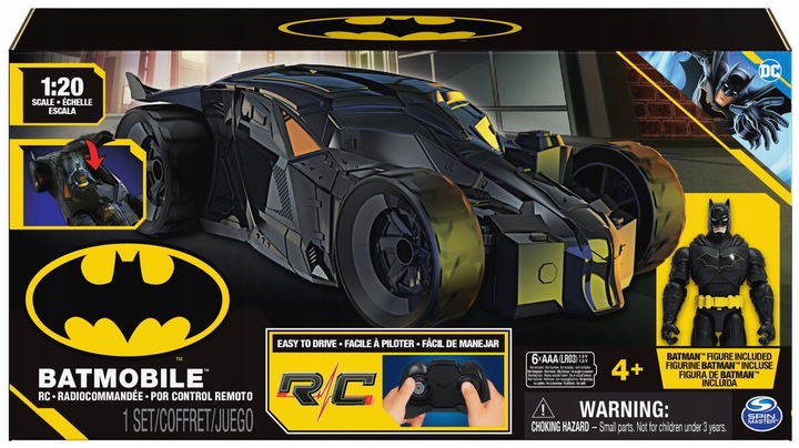 BATMAN BATMOBILE ZDALNIE STEROWANY POJAZD AUTO RC DC COMICS