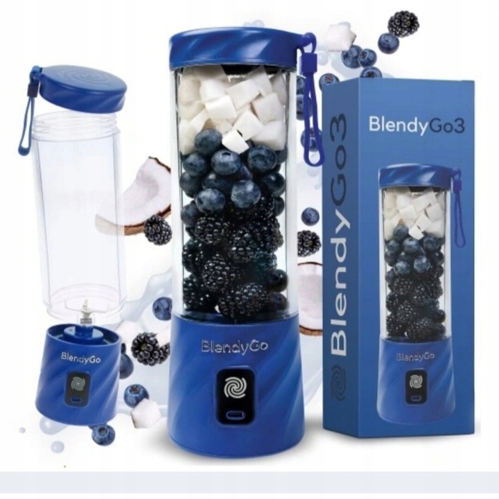 ORYGINALNY Blender Kielichowy BlendyGo 3 250 W Niebieski Granatowy