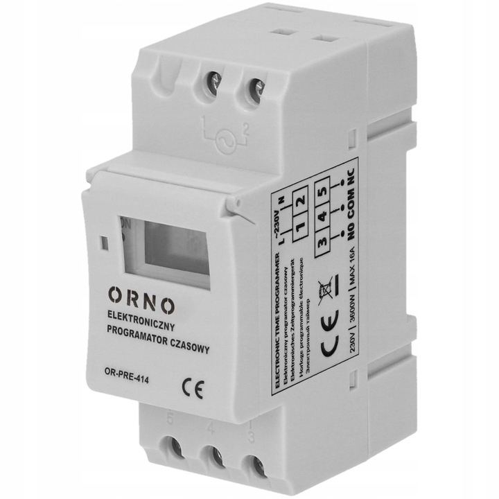 PROGRAMATOR CZASOWY NA SZYNĘ DIN CYFROWY TYGODNIOWY TIMER ELEKTRONICZNY LCD