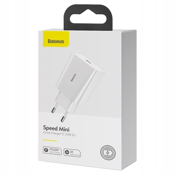 BASEUS SZYBKA ŁADOWARKA USB-C 20W DO IPHONE 12 13 14 15 PRO MAX