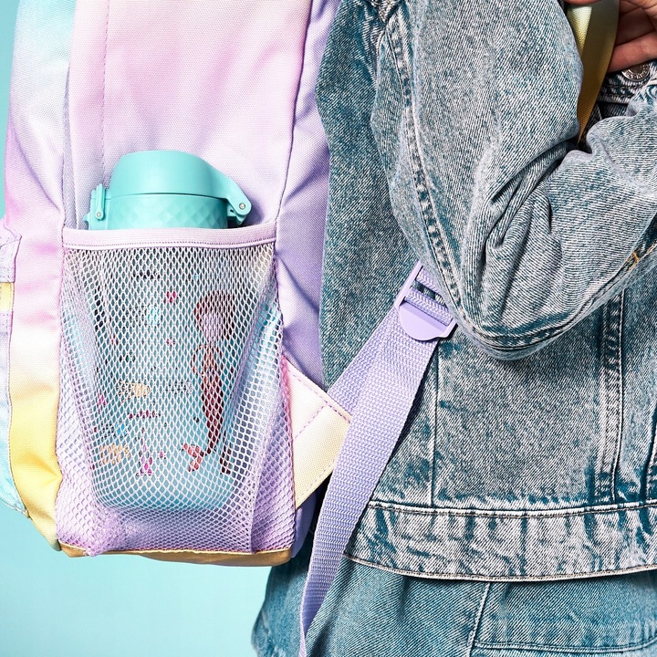 Mały bidon na wodę z syrenkami butelka z ustnikiem i pokrywą ION8 0,35 l