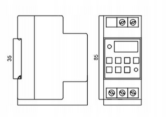 Programator czasowy szynę tygodniowy cyfrowy DIN