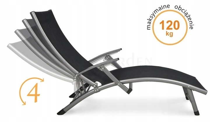 Leżak Relax Black