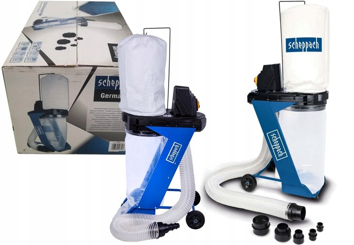 SCHEPPACH DC500 ODCIĄG WIÓRÓW TROCIN PYŁU WYCIĄG ODKURZACZ POCHŁANIACZ