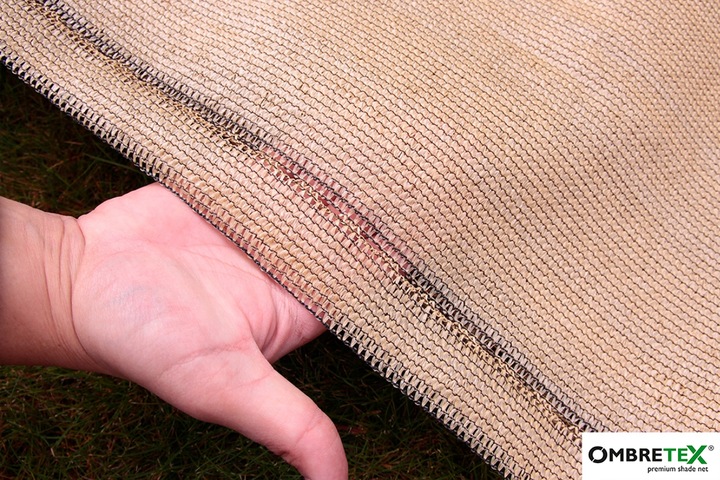 Siatka Cieniująca Maskująca 1,2x20m Na Balkon Ogrodzenie Płot Beżowa UV