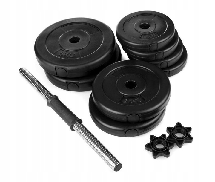 Hantle regulowane hantle bitumiczne 20kg ciężarki do ćwiczeń Spokey BURDEN