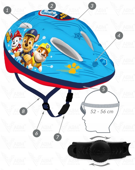 4x ochraniacze kask rowerowy rękawiczki Psi Patrol Marshall Chase Czejs