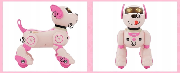 ROBOT INTERAKTYWNY PIES PIESEK ZDALNIE STEROWANY PROGRAMOWANY 20+ FUNKCJE