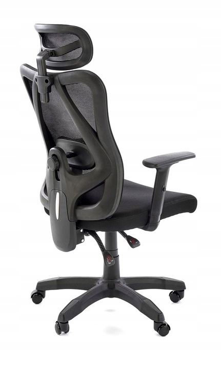 ERGONOMICZNY fotel obrotowy RAMOS czarny regulowany