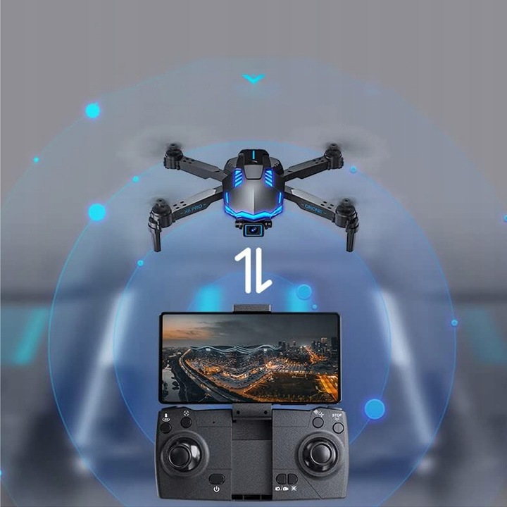 DRON Z KAMERĄ ZDALNIE STEROWANY QUADCOPTER RC DRONE DLA POCZĄTKUJĄCYCH