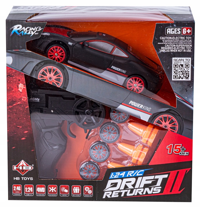 Samochód RC Auto wyścigowe do DRIFTu 4x4 2,4GHz FERRARI światła DRIFTING