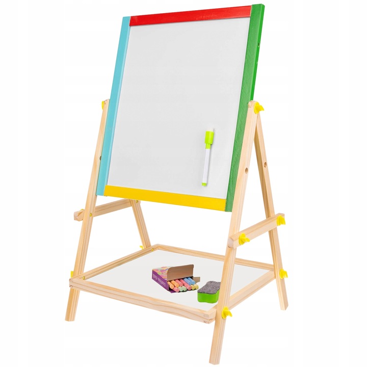 Tablica Magnetyczna Obrotowa Kredowa Dwustronna dla Dzieci Suchościeralna