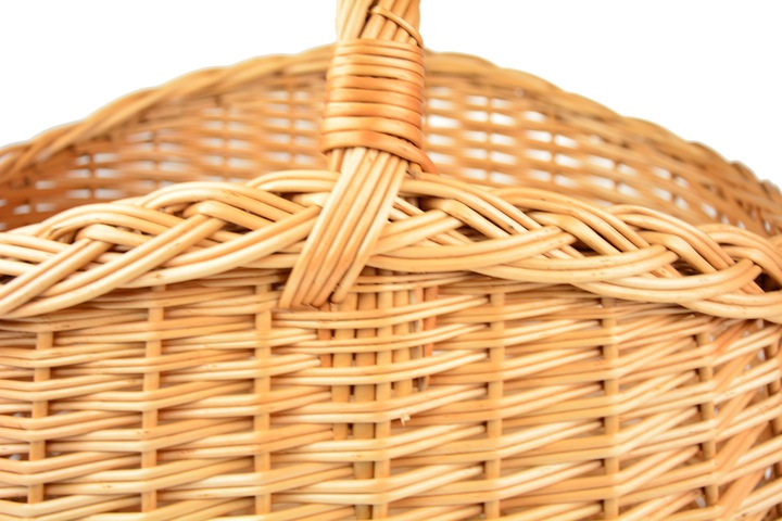 PIĘKNY wiklinowy koszyk NA ZAKUPY PIKNIK GRZYBY XL