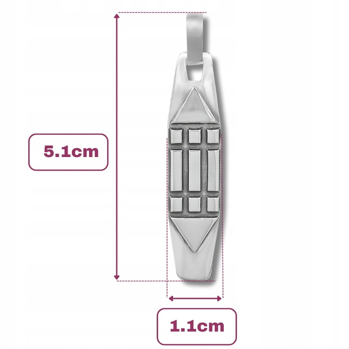 Zawieszka Srebrna pr. 925 Wisiorek SYMBOL ATLANTÓW Srebro Oksydowane