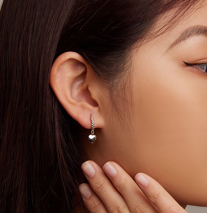 KOLCZYKI SREBRNE PRÓBA 925 WISZĄCE Serca KOŁA SREBRO Angielskie Zapiecie