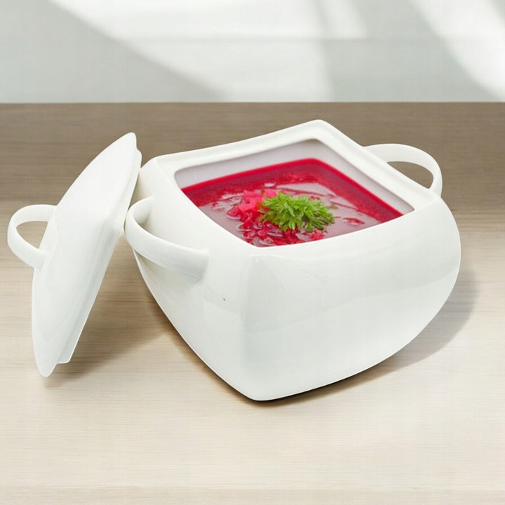 WAZA z pokrywą 4,5L do zupy rosołu NACZYNIE misa zamykana STOŁOWA