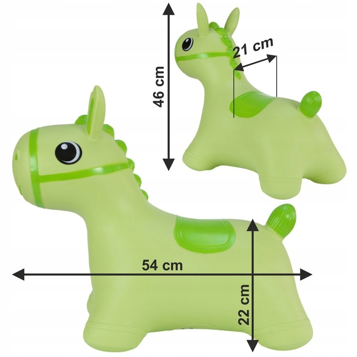 Skoczek gumowy Tootiny Hoppimals Skoczek dla dzieci z pompką KONIK różowy