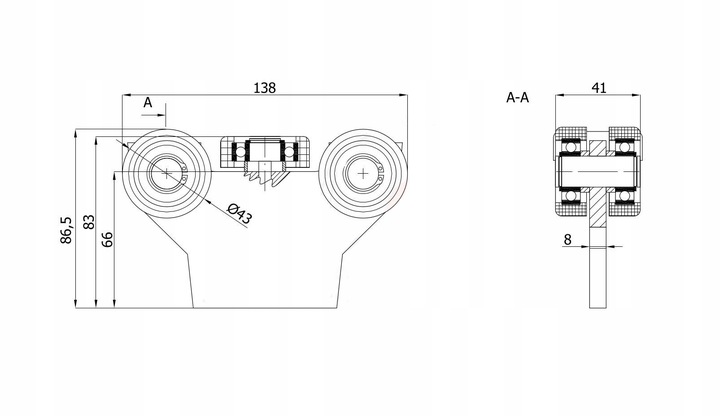 WÓZEK JEZDNY DO BRAMY Z PROF. 50x50x3 wózki 50