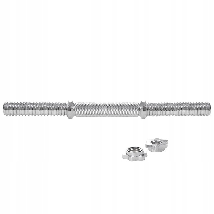 GRYF SZTANGIELKA + ZACISKI ZESTAW 40cm gryfik STAL 28mm do HANTLI KRÓTKI