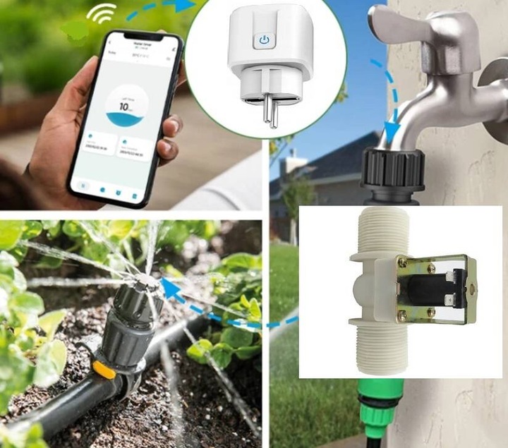 Elektrozawór gwint 3/4 cala 12V 0.02~0.7MPa + sterowanie bezprzewodowe Wifi