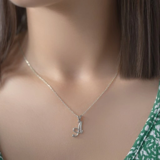 Łańcuszek srebrny naszyjnik 925 Litera Literka A