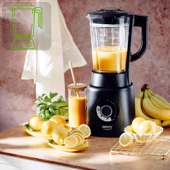 Blender Kielichowy do Koktajli 2000W 3 PROGRAMY Kruszy Lód Smoothie BPAFREE