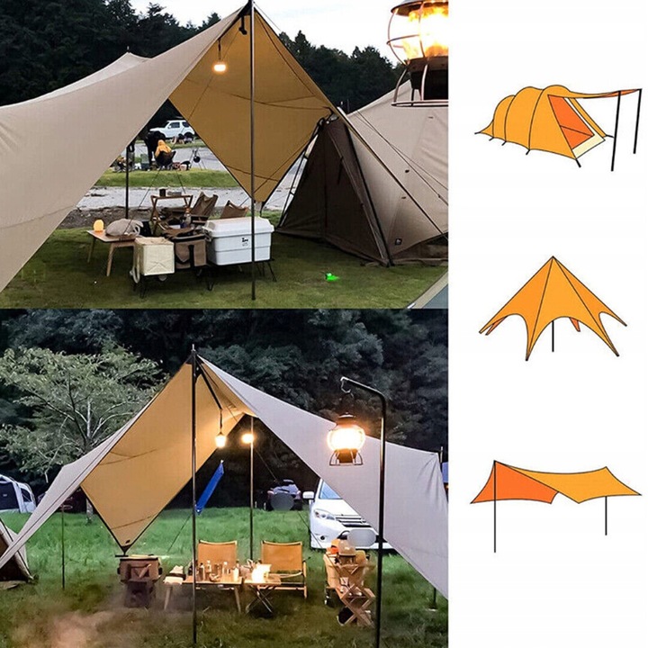 2X 2M TYCZKI NAMIOTOWE TELESKOPOWY REGULOWANY TYCZKA DO BALDACHIMU