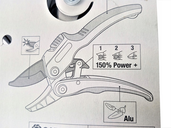Gardena 8798 Aluminiowy sekator kowadełkowy 25mm sekator do gałęzi suchych