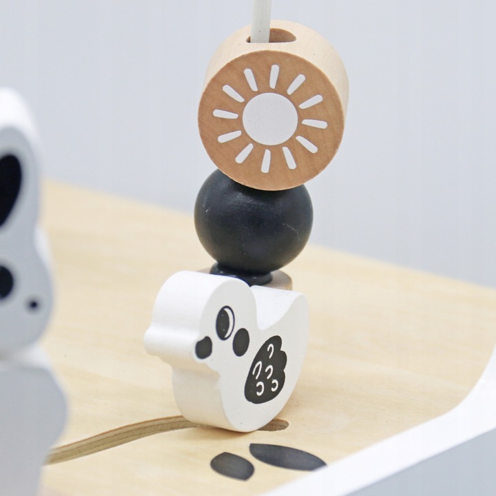 CHODZIK DREWNIANY PCHACZ KOSTKA EDUKACYJNA 6w1 SORTER LICZYDŁO STOLIK EDU