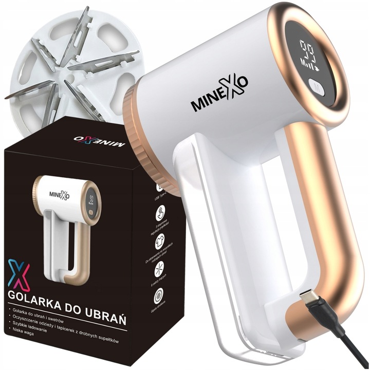 GOLARKA do ubrań maszynka do swetrów tapicerki duża mocna z wyświetlaczem