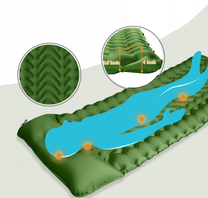 MATA SAMOPOMPUJĄCA KARIMATA 196x68x8CM Z PODUSZKĄ