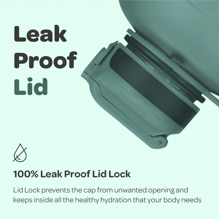 Duża butelka na wodę ze Słomką Uchwytem Pokrywką Kieszeniami pojemność 2,3l