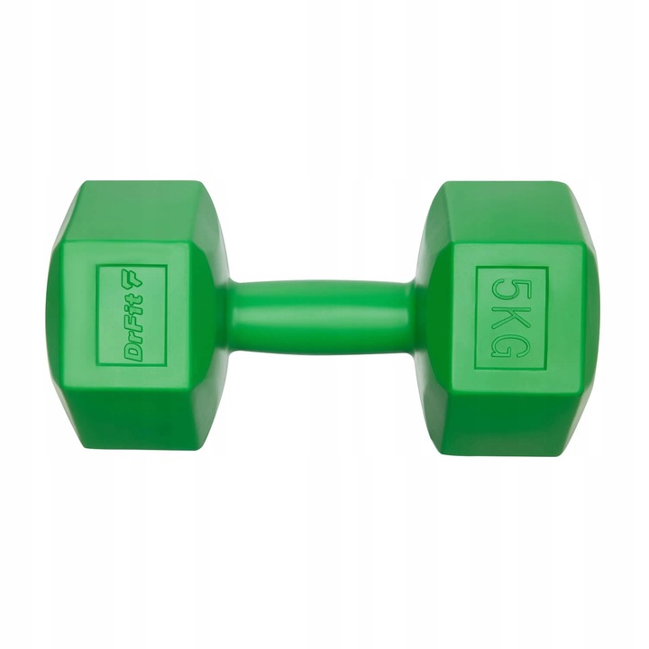 Hantle Ciężarki do Ćwiczeń Fitness Sześciokątne Zestaw 2x 5 kg Pro DrFit