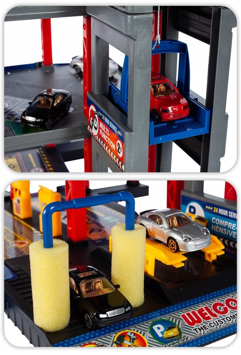 GARAŻ WIELOPOZIOMOWY PARKING SAMOCHODOWY AUTA HELIKOPTER Z WINDĄ DLA DZIECI