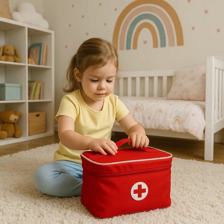 Zestaw Lekarski Mały Doktor Lekarz dla Dzieci Apteczka Doktora Lekarza XXL