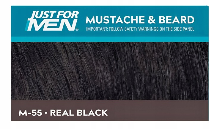 Farba do brody Odsiwiacz Just For Men M55 Czerń Czarna + Aplikator