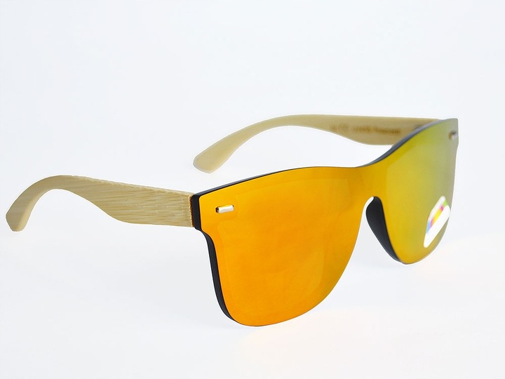 OKULARY DREWNIANE POLARYZACYJNE LUSTRZANKI ETUI